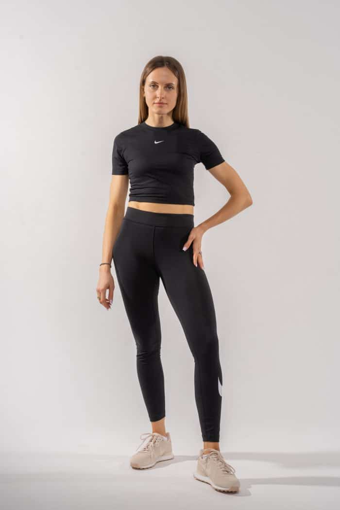 Леггинсы Nike Sportswear Essential Mid-Rise Swoosh Leggings Black CZ8530-010