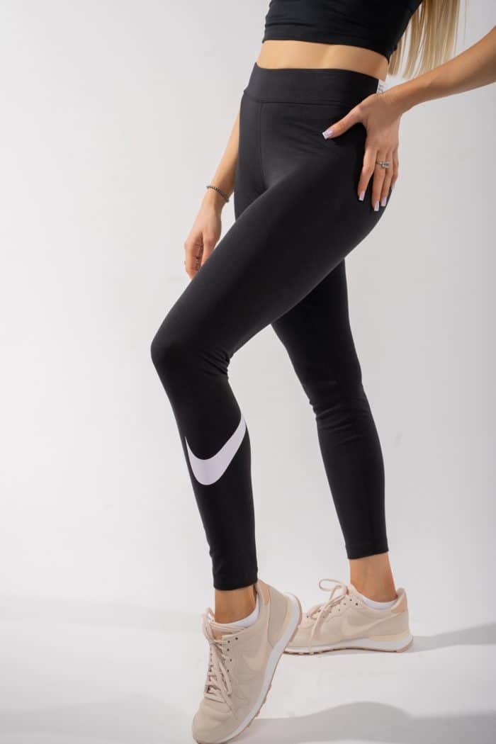 Леггинсы Nike Sportswear Essential Mid-Rise Swoosh Leggings Black CZ8530-010